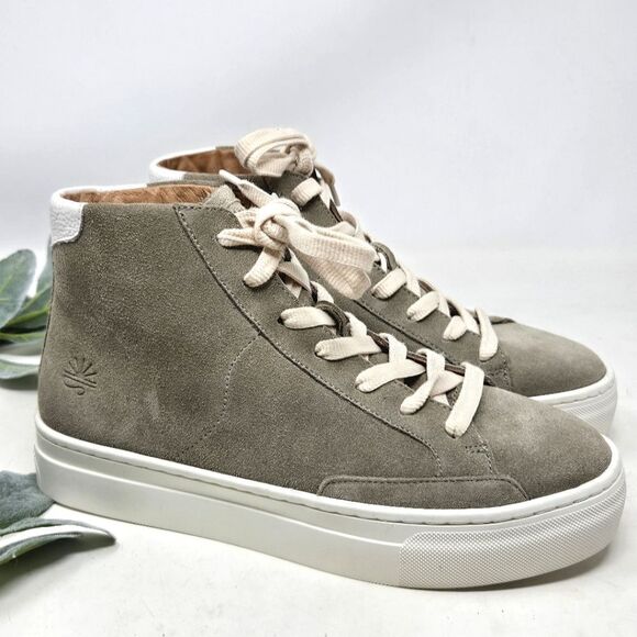 SOLUDOS Suede Ibiza High Top Sneakers 8.5 - Picture 1 of 8